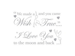 Little Wish Wall Stickers - Grey