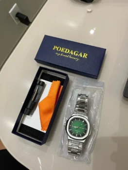 POEDAGAR Square Quartz Watch: Business Elegance with Luminous Hands and Water Resistance"