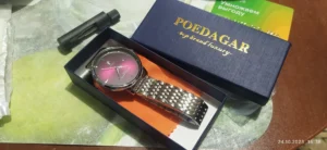 POEDAGAR Round Quartz Watch: Versatile Elegance with Stop Watch and 30M Waterproof