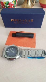 POEDAGAR Square Quartz Watch: Business Elegance with Luminous Hands and Water Resistance"