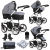Venicci Soft 3 in 1 Travel System (9 Piece Bundle) – Medium Grey / White