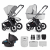 Venicci Tinum 3 in 1 Travel System – Light Grey (12 Piece Bundle)
