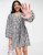 ASOS DESIGN puff sleeve smock playsuit in black gingham – Sale