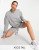 ASOS DESIGN Tall tracksuit oversized sweat / ribbed legging short in grey marl – Cheap