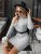 High Neck Ribbed Knit Jumper Dress Without Belt – Sale