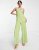 Lola May tie back wide leg jumpsuit in lime – Sale